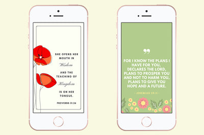 Scripture Phone Wallpapers | Jeremiah 29:11 & Proverbs 31:26