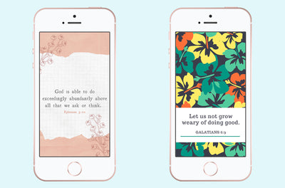 Scripture Phone Wallpapers | Galatians 6:9 & Ephesians 3:20