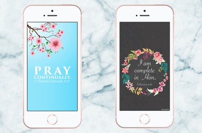 Free Phone Wallpapers | 1 Thessalonians 5:17 & Colossians 2:10