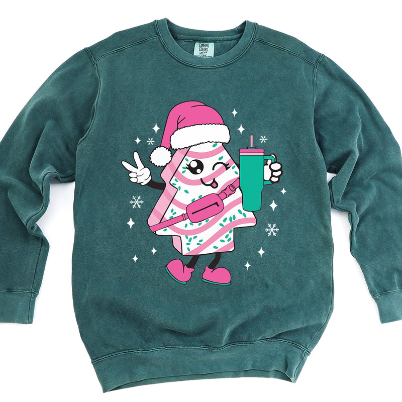 Boujee Christmas Cake Comfort Colors Sweatshirt