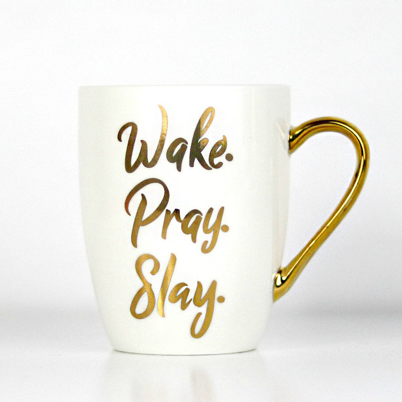 Wake pray slay mug, Christian home decor, Christian Mugs, Christian gifts, Doses of Grace