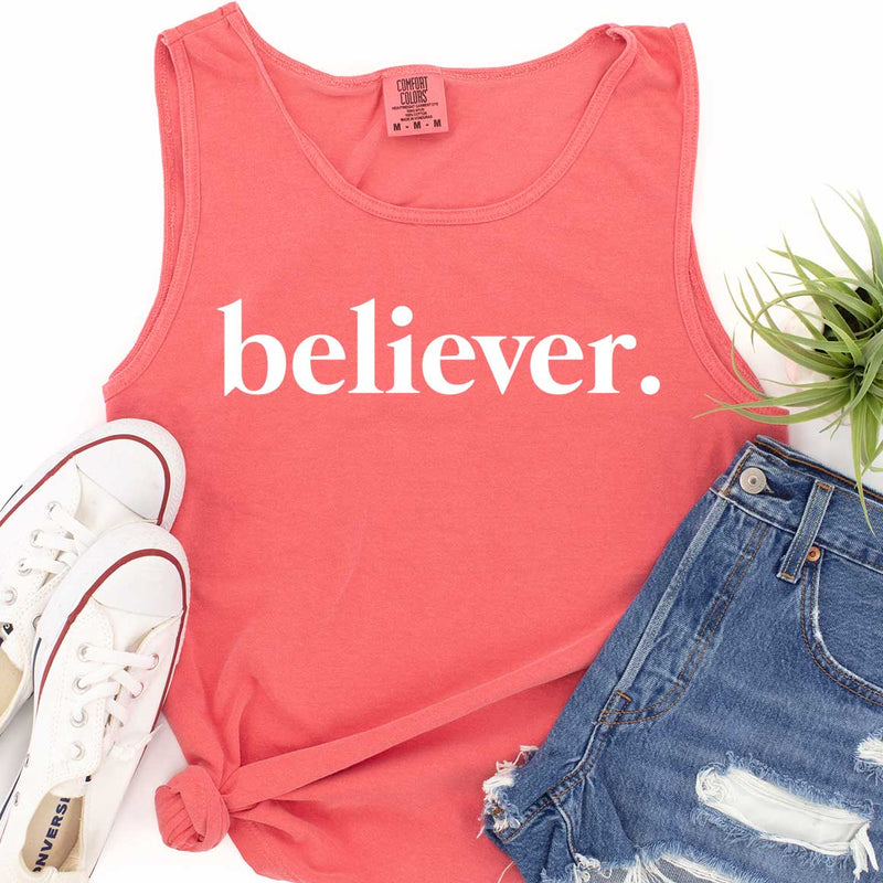 Believer Comfort Colors Watermelon Tank - Large (SALE)