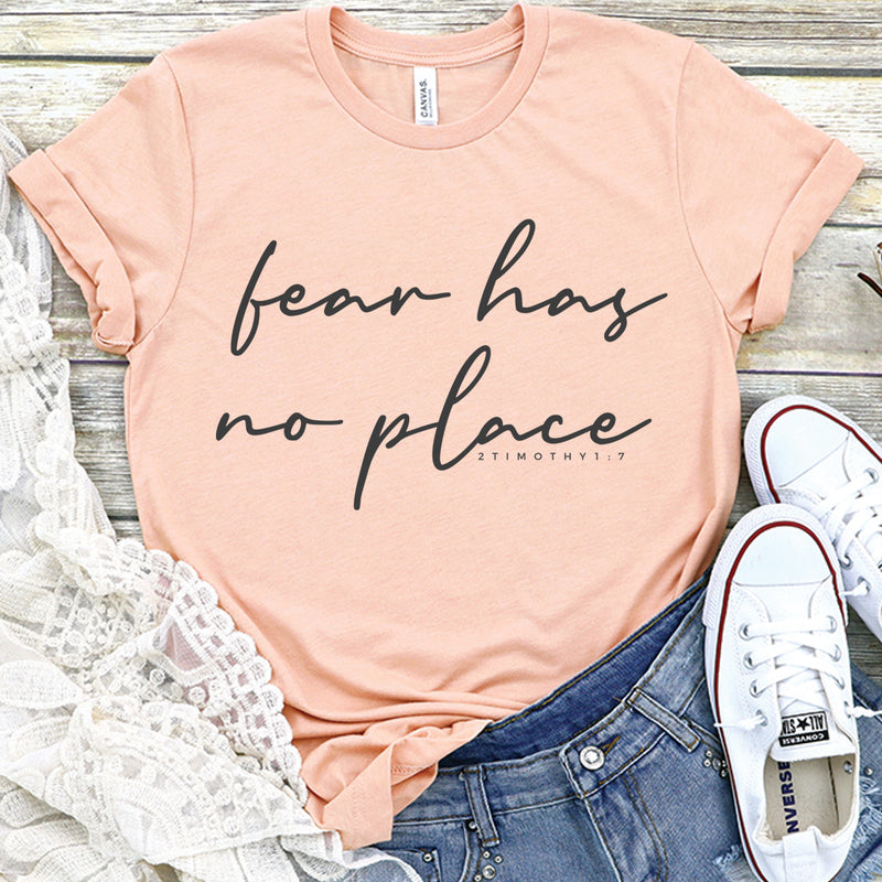 Fear Has No Place Tee - Peach - Small (SALE)