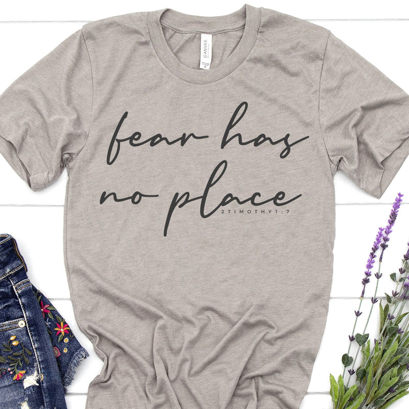 Fear Has No Place Tee - Heather Stone - X-Small (SALE)
