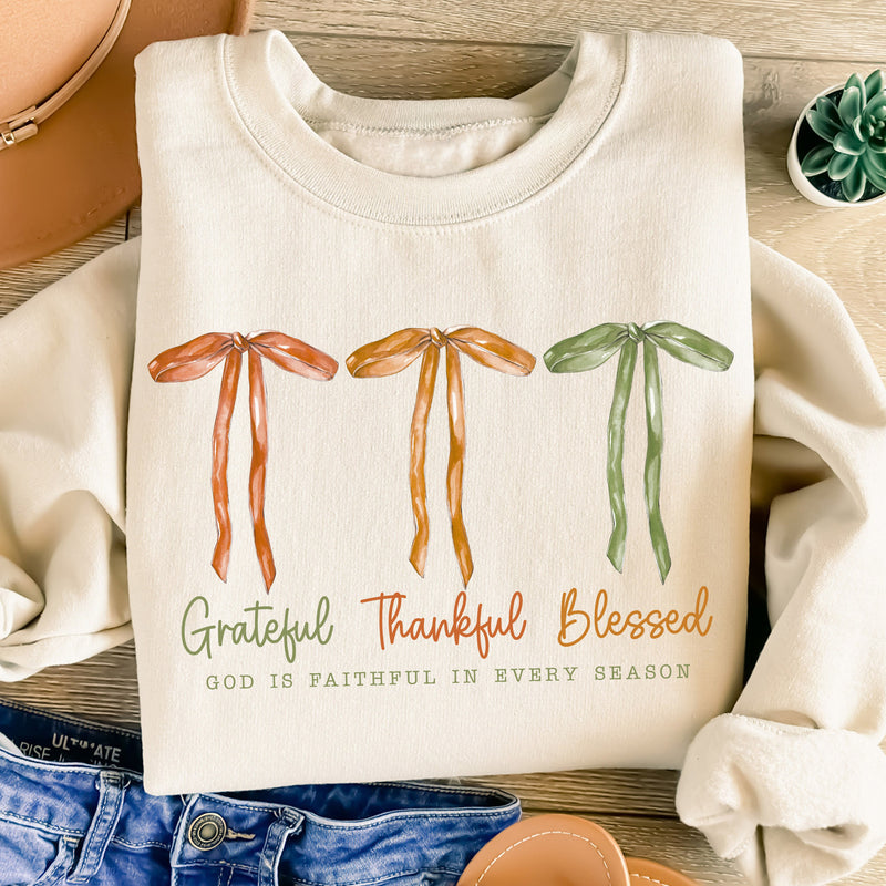 Grateful Thankful Blessed Sweatshirt