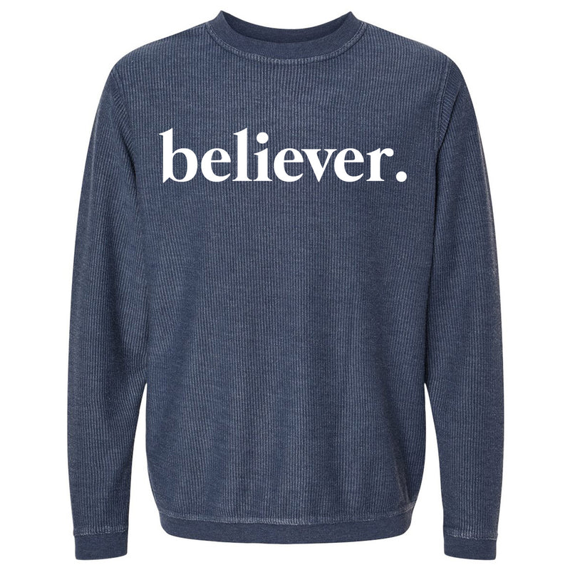 Believer Corded Crewneck Pullover