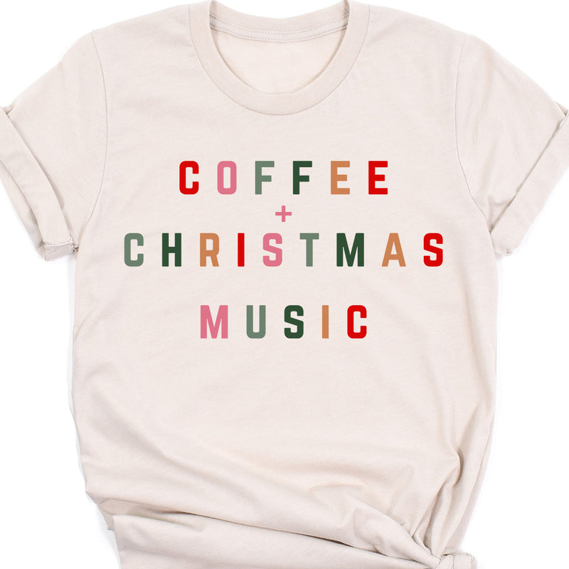Coffee & Christmas Music Tee
