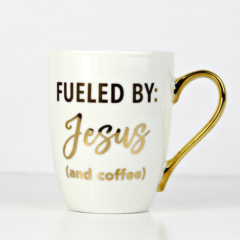 Fueled by Jesus and coffee, Christian coffee mug, Doses of Grace