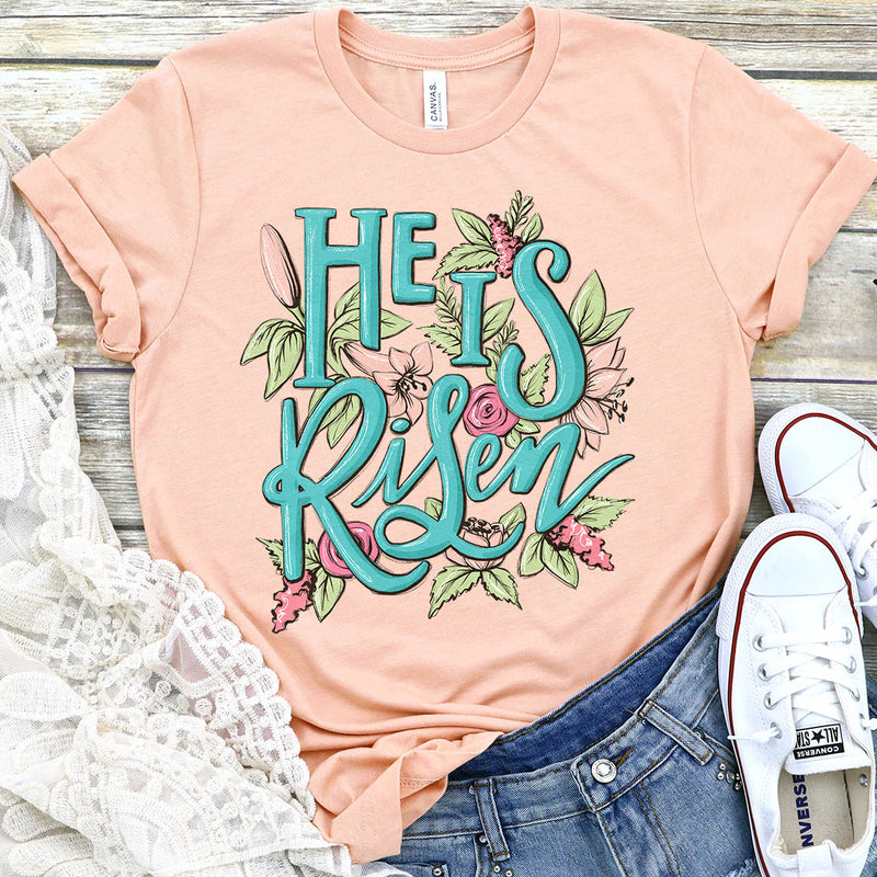 He Is Risen Floral Tee