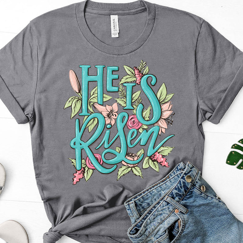 He Is Risen Floral Tee