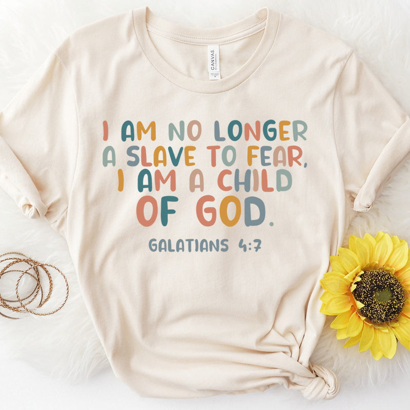 I Am No Longer A Slave - Galatians 4:7 Tee