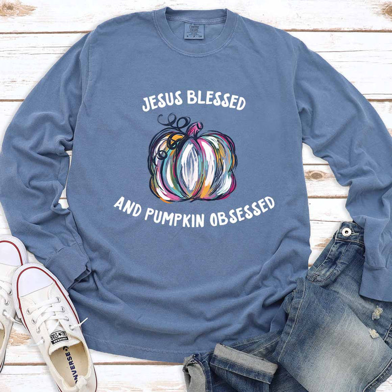 Jesus Blessed & Pumpkin Obsessed Shirt