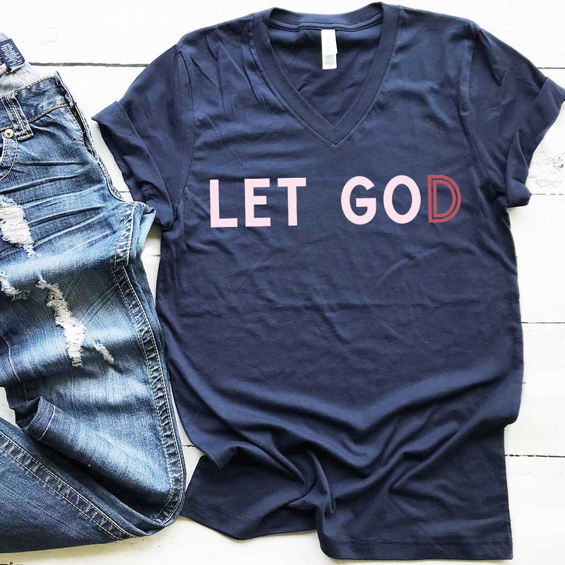 Let Go Let God V-Neck