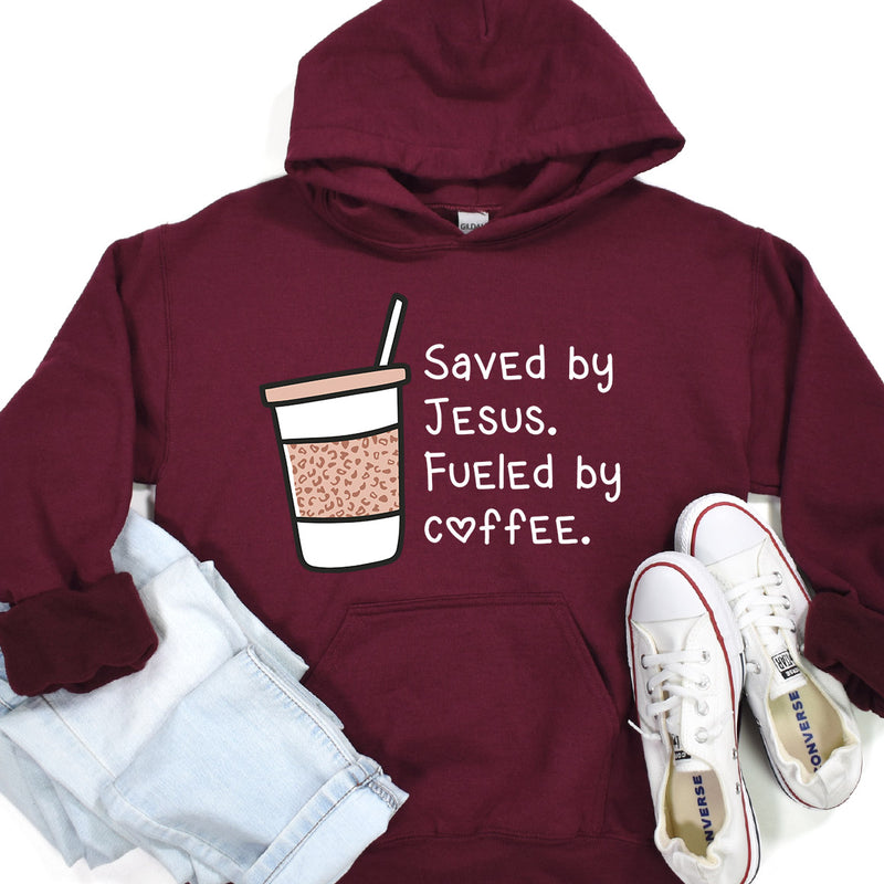Saved By Jesus Fueled By Coffee Hoodie