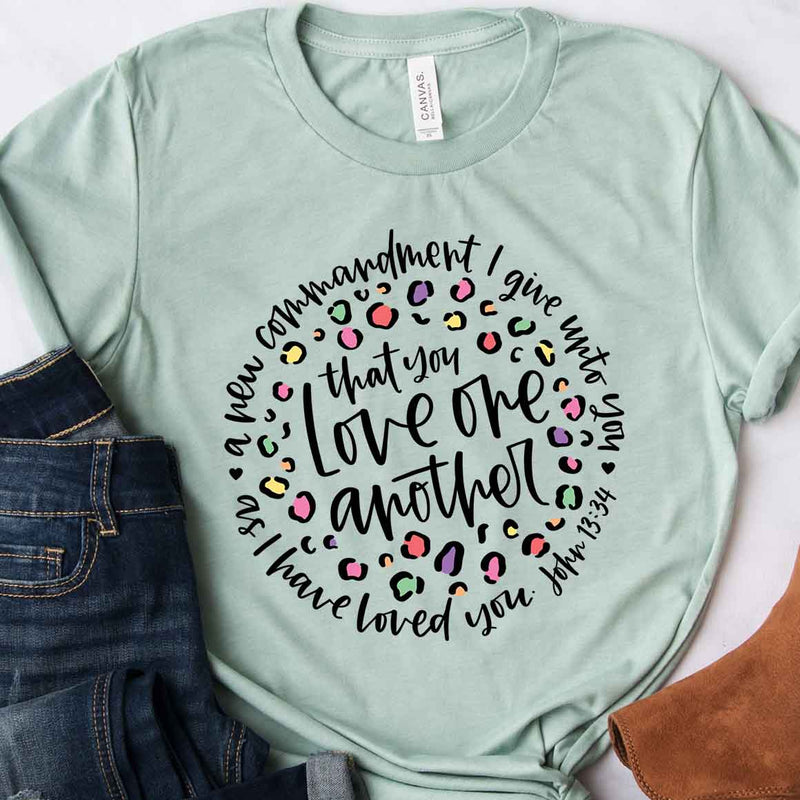 Love One Another Leopard Tee
