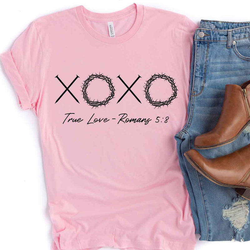 XOXO True Love Romans 5:8 Tee